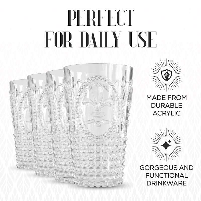 Elle Decor Set of 4 Acrylic Water Tumblers