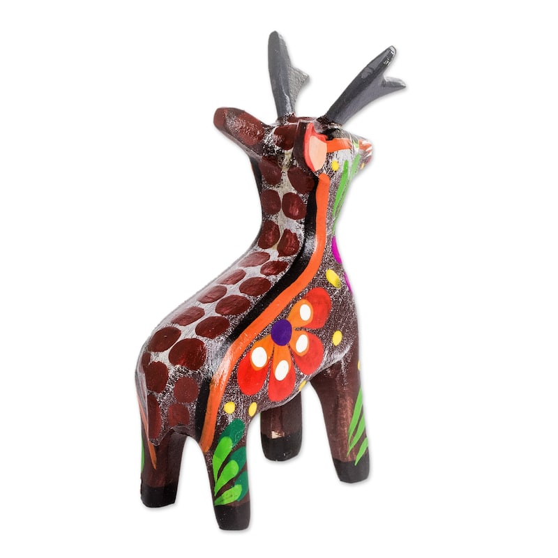 Novica Handmade Deserving Deer Wood Figurine