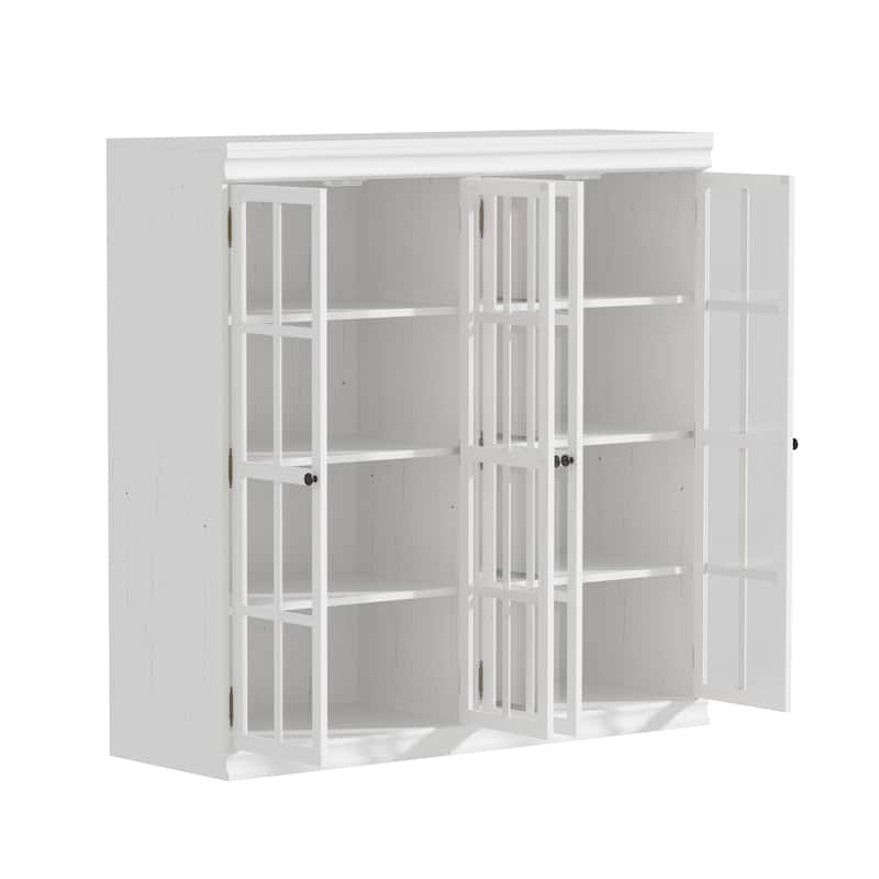 Sophisticated Storage Ensemble: Buffet Sideboard Bookshelf Cabinet