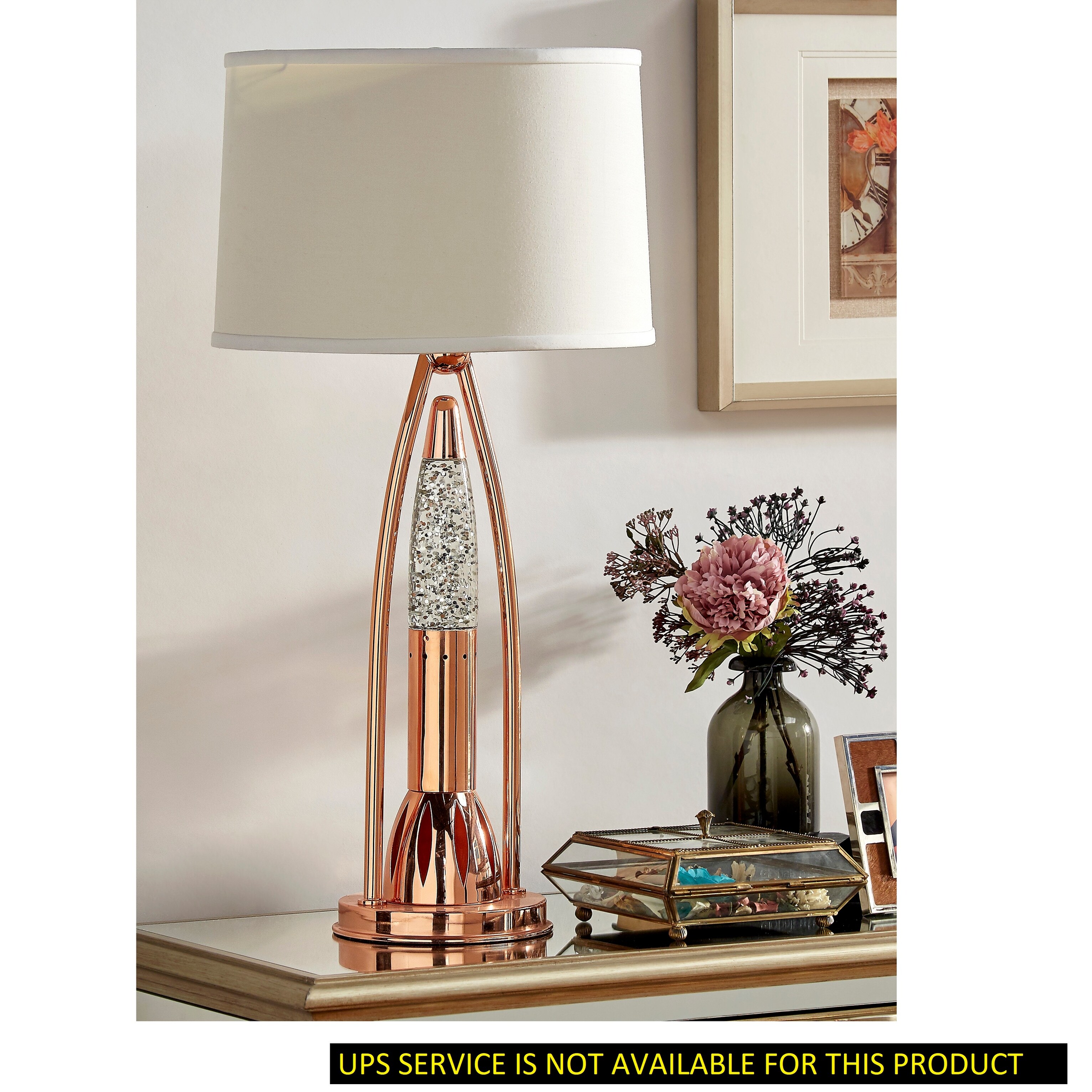 Tall rose gold lamp top