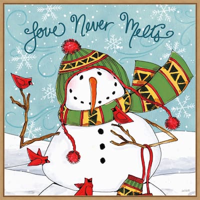 Snowplace Like Home V by Anne Tavoletti Framed Canvas Wall Art