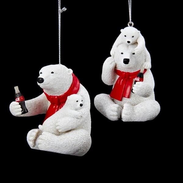 coca cola polar bear christmas decorations