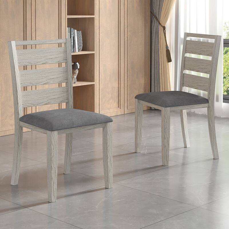 VECELO 47" Square Dining Table Set, Modern Dining Table and Chairs Set for 4-6 Person