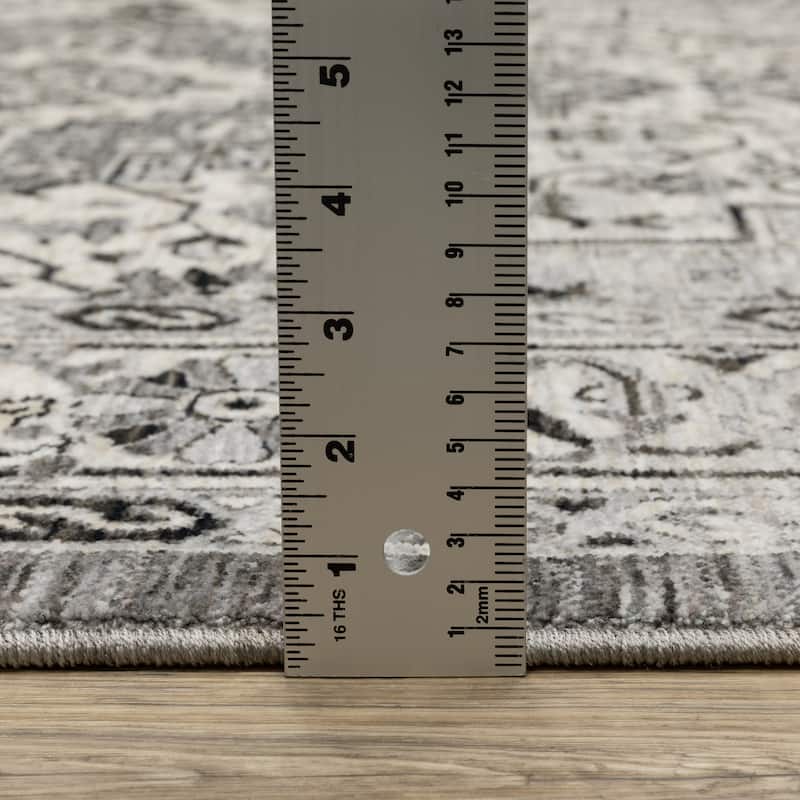 Style Haven Cádiz Compass Medallion Grey/Ivory Area Rug
