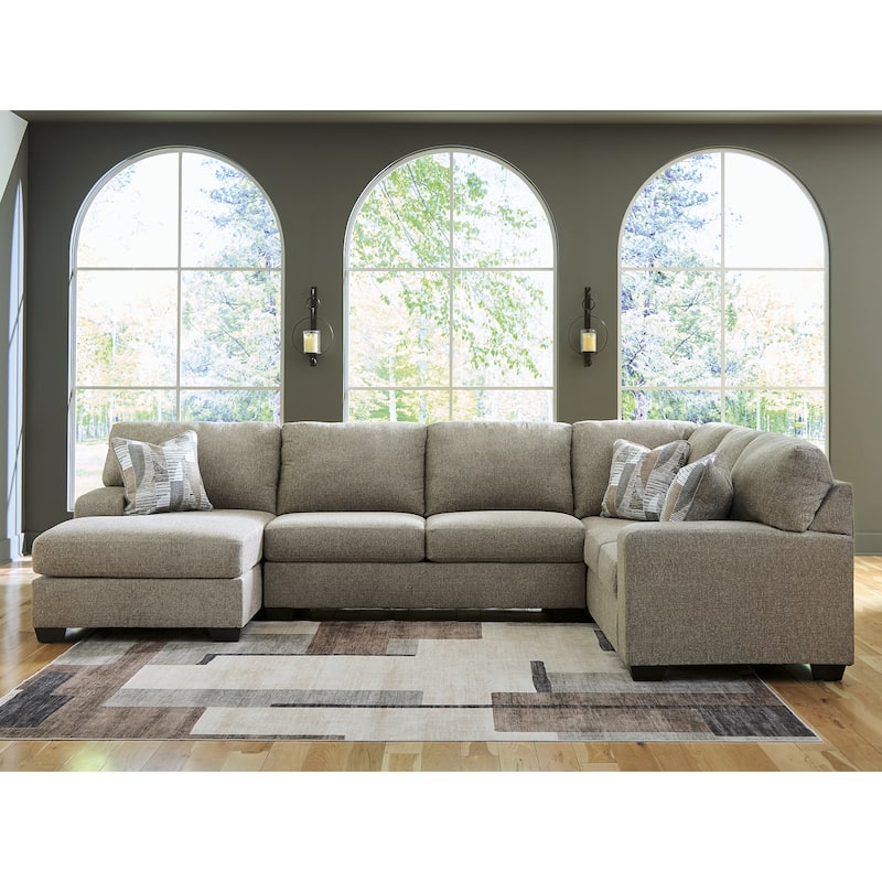 Signature Design by Ashley Newellen Gray 3-Piece Sectional with Chaise - Right Facing