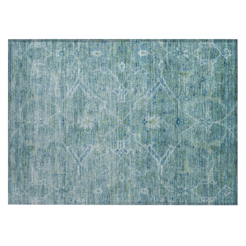 Machine Washable Indoor/ Outdoor Vintage Traditional Chantille Rug