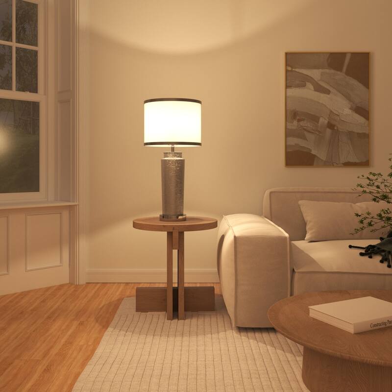 Acroma 25 '' Modern Ceramic Table Lamp with USB Ports - 1-light