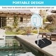 preview thumbnail 10 of 18, 3.1-4.7ft Outdoor Portable Poolside Swimming Pool Basketball Hoop System