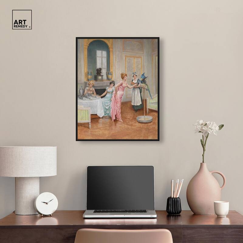 The Parrot and the Tea Party Canvas by Art Remedy