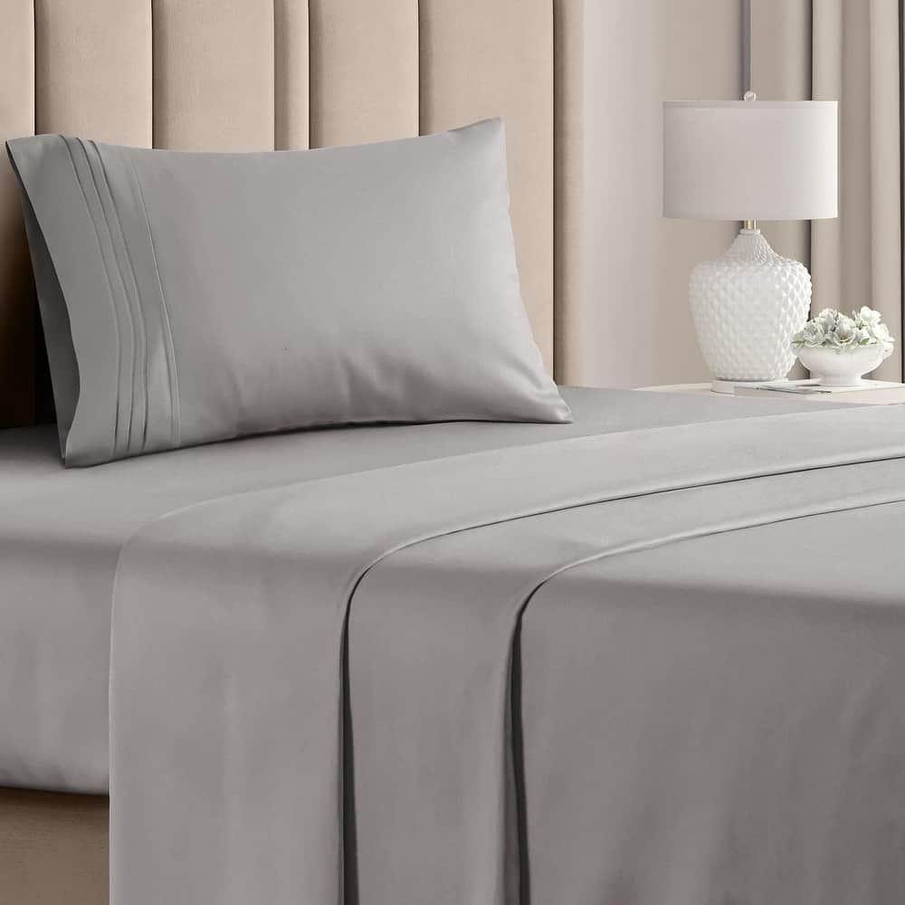 CGK Linens Brushed Microfiber Soft Wrinkle free 4 Piece Bed Sheet Set