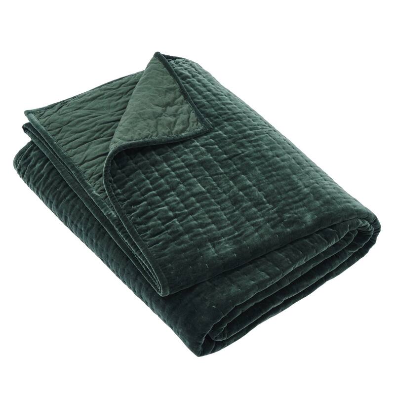 Ethan, Cotton/Velvet, Kale, Quilt or Sham