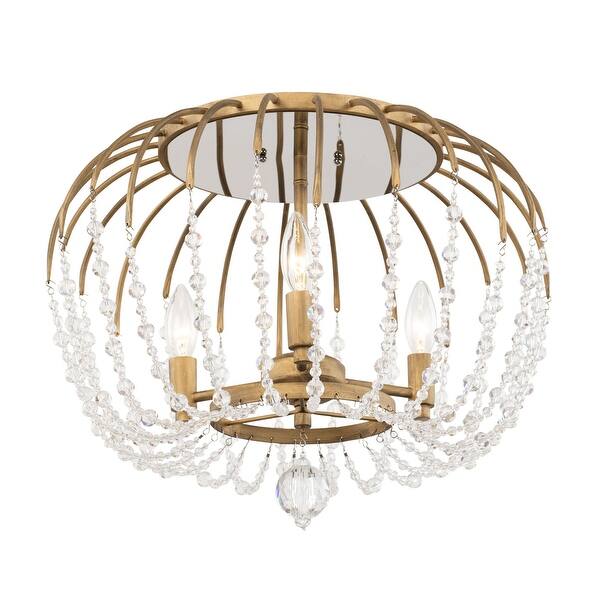 slide 2 of 5, Varaluz Voliere 3-Lightt Semi-Flush - Ceiling Light Havana Gold