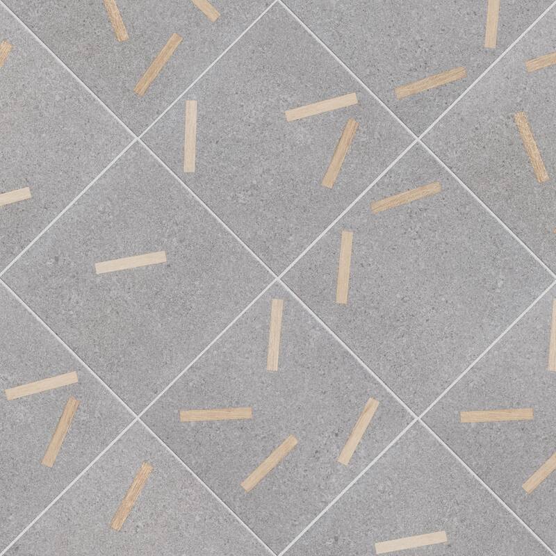 Merola Tile Komi Maolan Antracita 7-7/8" x 7-7/8" Porcelain Floor and Wall Tile