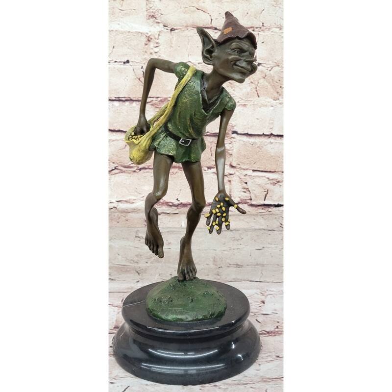 Signed Original Juno Bronze Leprechaun Hand Made Sculpture Clic Artwork