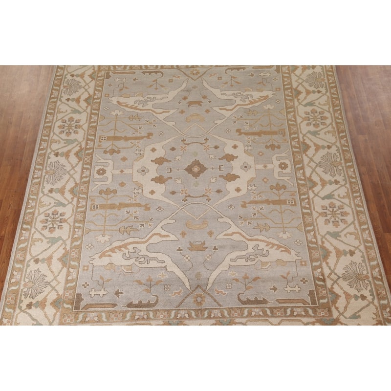 Oushak Area Rug Handmade Oriental Wool Carpet - 9'2"x 11'8"