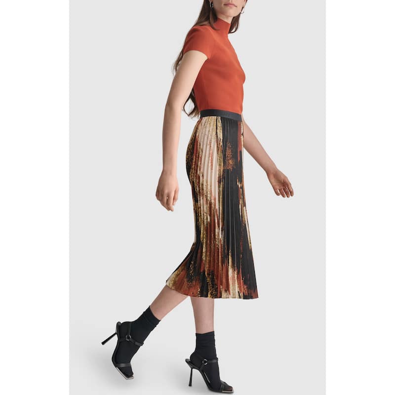 DKNY Cap Sleeve Mock Neck Knit Top