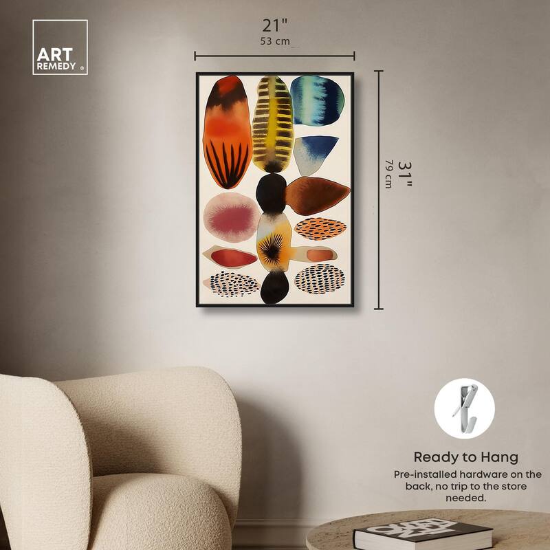 Assembled Pieces I Canvas by Art Remedy