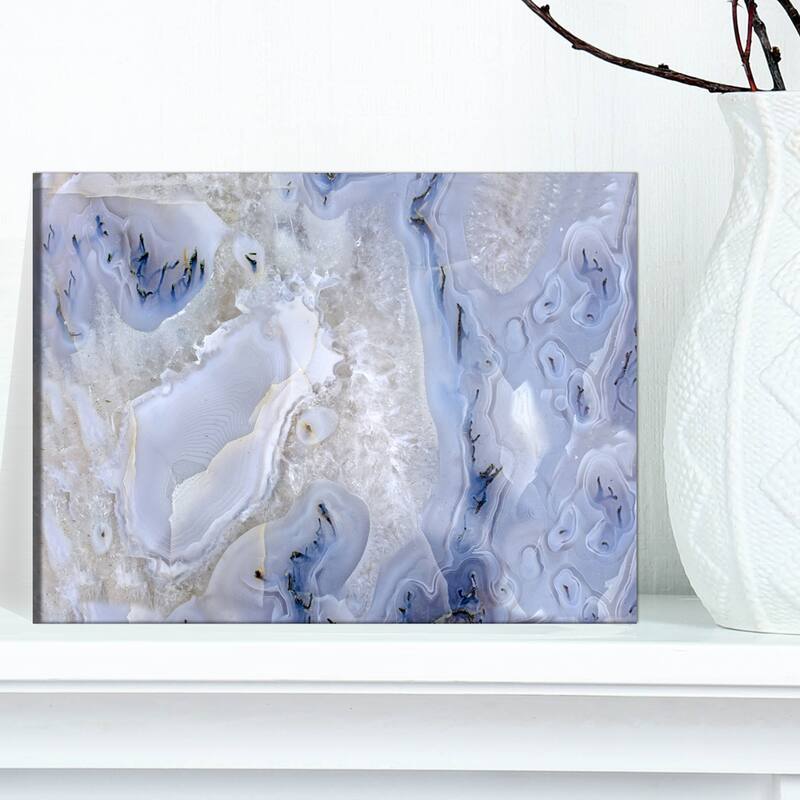 Agate Stone Background' Abstract Canvas Wall Art Print - 12 in. wide x 8 in. high - 1 Panel