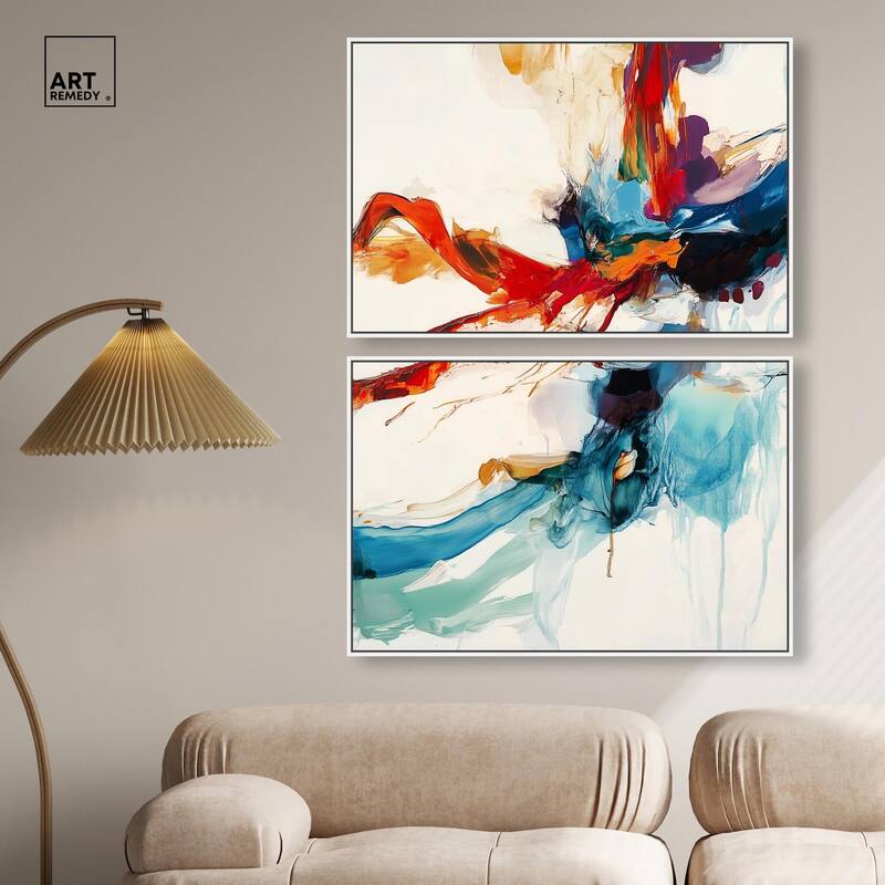 Vibrant Palette I Canvas Set of 2 by Art Remedy