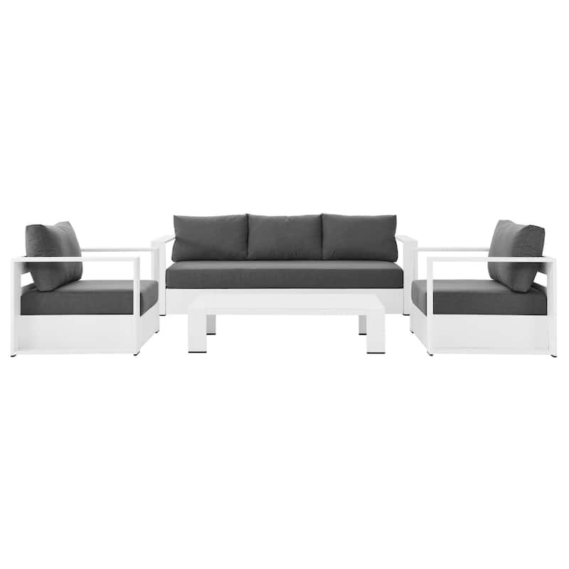 Tahoe Outdoor Aluminum 4-piece Conversation Set with Coffee Table