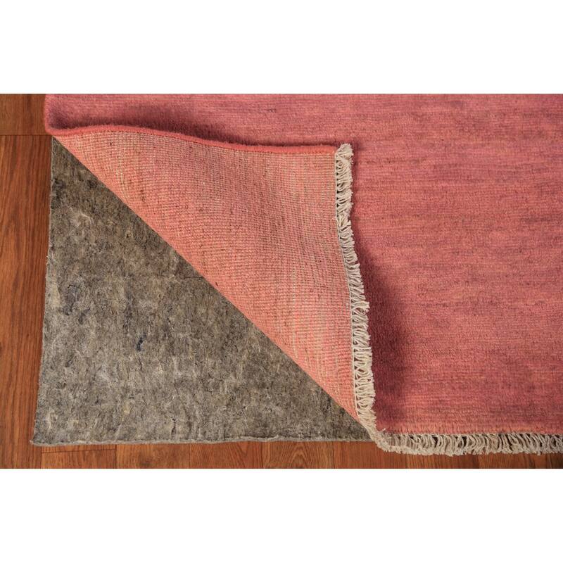 Modern Pink Gabbeh Oriental Area Rug Handmade Wool Carpet - 6'7" x 9'9"