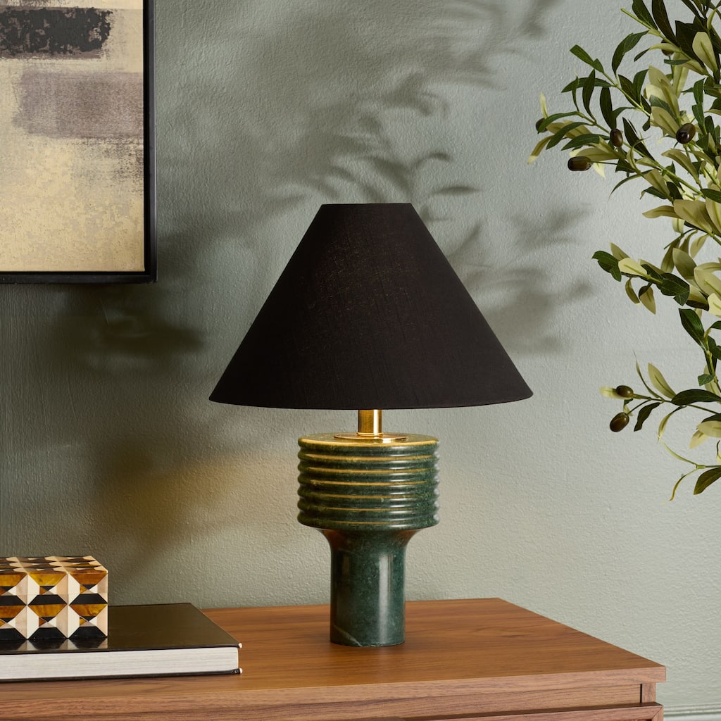 SAFAVIEH Couture Giana,18-inch, Marble Table Lamp - 13"W x 13"D x 18"H