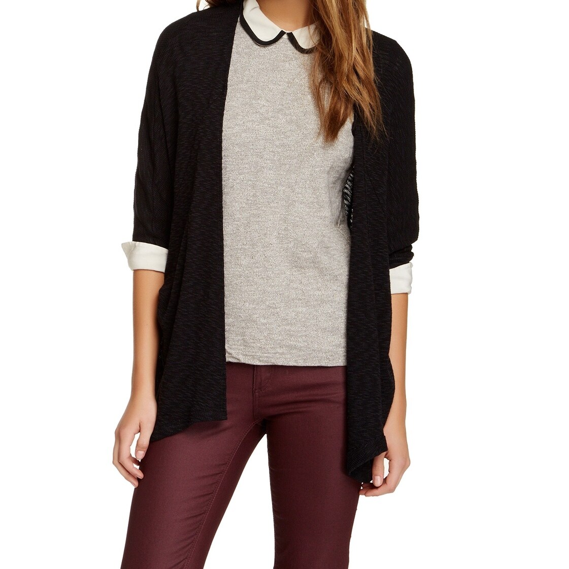 junior black cardigan sweater