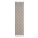 preview thumbnail 9 of 13, LOOM & LUXE Collection Ivory/Trellis Indoor/Outdoor Area Rug 96" D x 26" W x 0.28" H