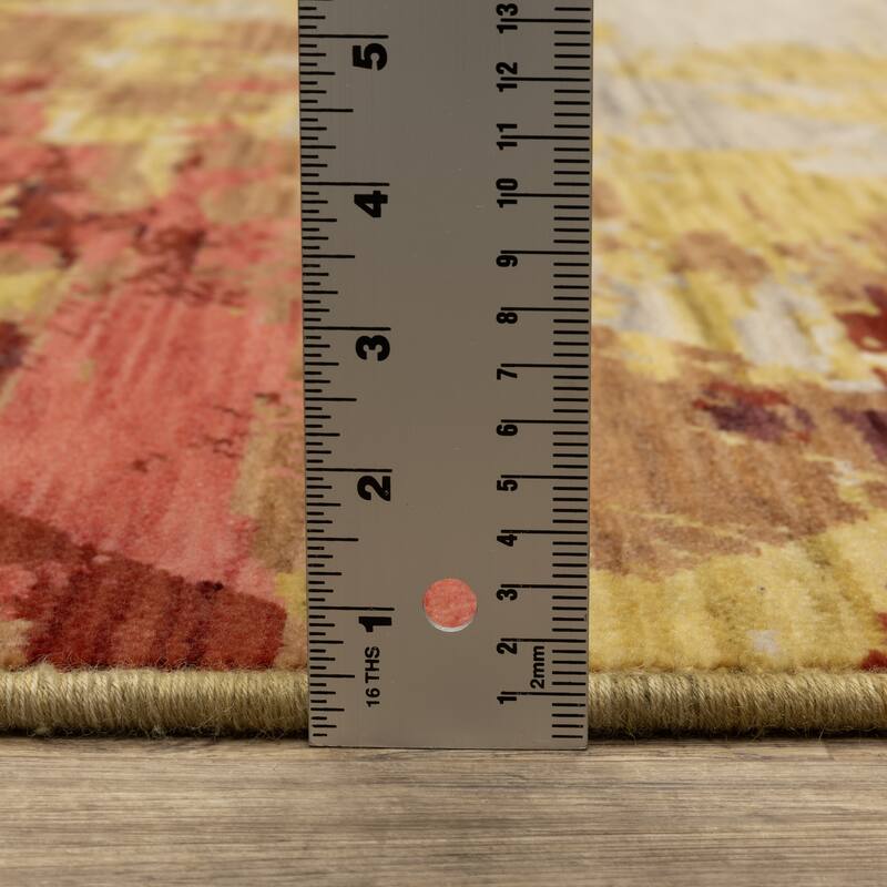 Style Haven Shiloh Abstract Horizons Beige/Multi Wool Blend Area Rug
