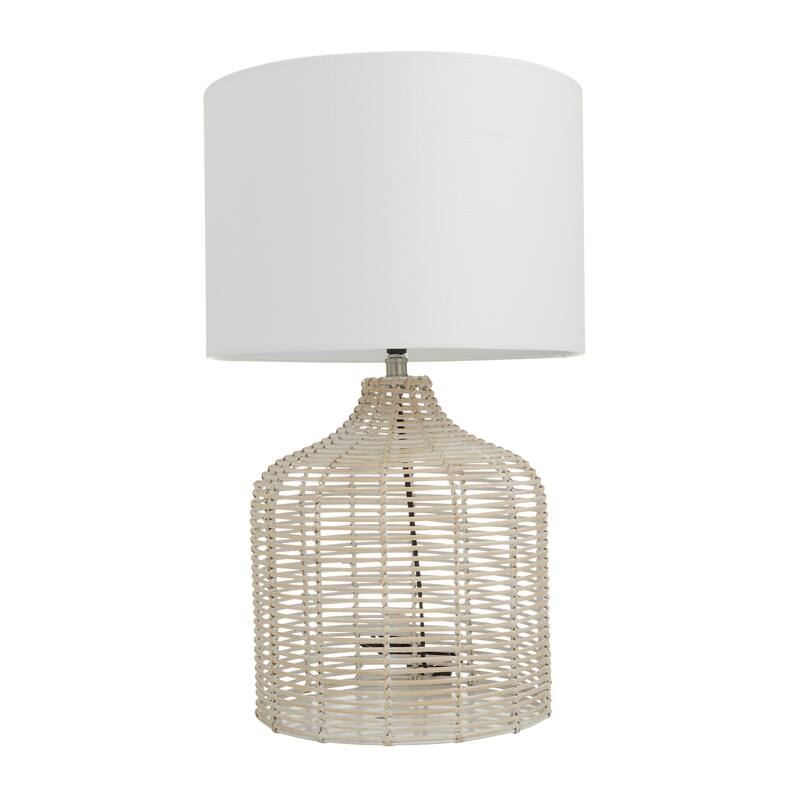 Polyester Natural Table Lamp - 15 x 15 x 25