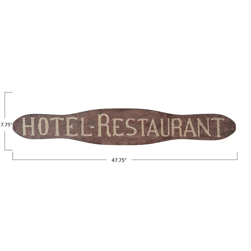 Wood "Hotel Restaurant" Wall Art