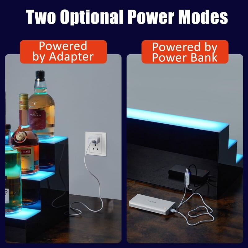 Rectangular LED Lighted Liquor Bottle Display,with Remote & App Control