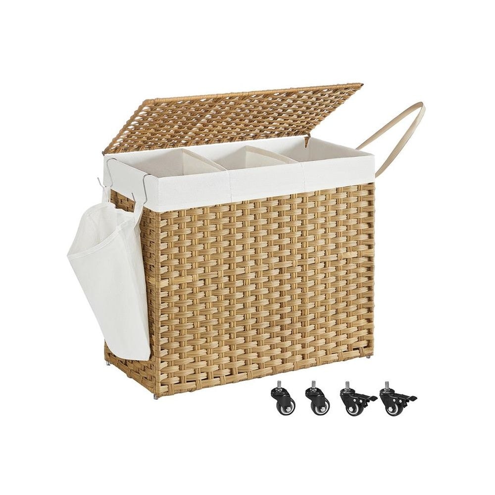 Rolling online laundry basket