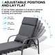 preview thumbnail 20 of 25, Patio Adjustable Chaise Lounge Chair with Cushion and Pillow for Outdoor & Indoor