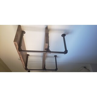 Danya B. Two-tier Industrial Pipe Wall Shelf