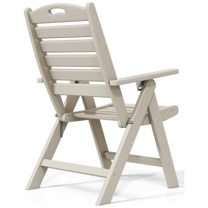 Coastline Patio Folding Highback Dining Chair Set of 2