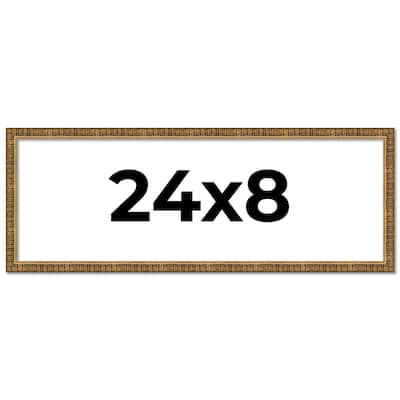 24x8 Frame Gold Kingsley Distressed Solid Wood Picture Frame Width