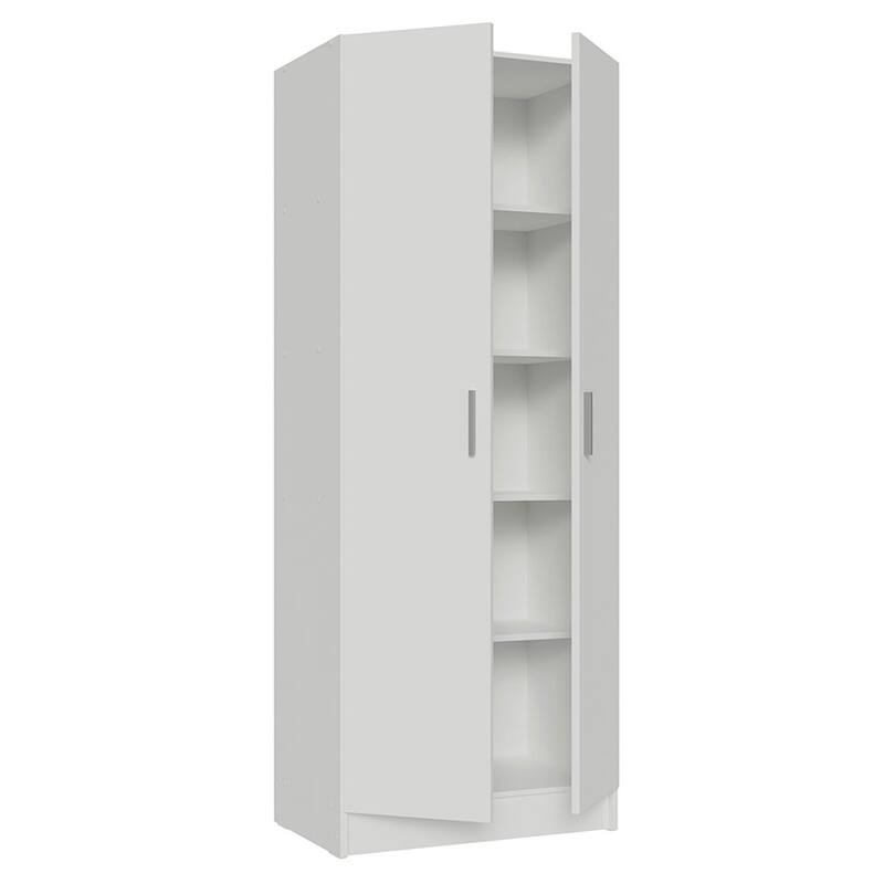 Madesa Kitchen Pantry Storage Cabinet 2 Doors with 5 Utility Shelves 23"L Wooden Organization Unit for Kitchen