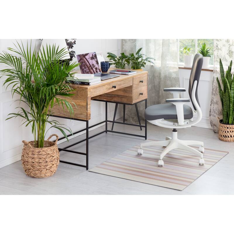 Jani 36"x48" Rug'd Chair Mat-Rug Style Office Chairmat for Carpet & Hard Floors| 0.25" Thick |Non-Slip, Foldable Desk Chair Mat