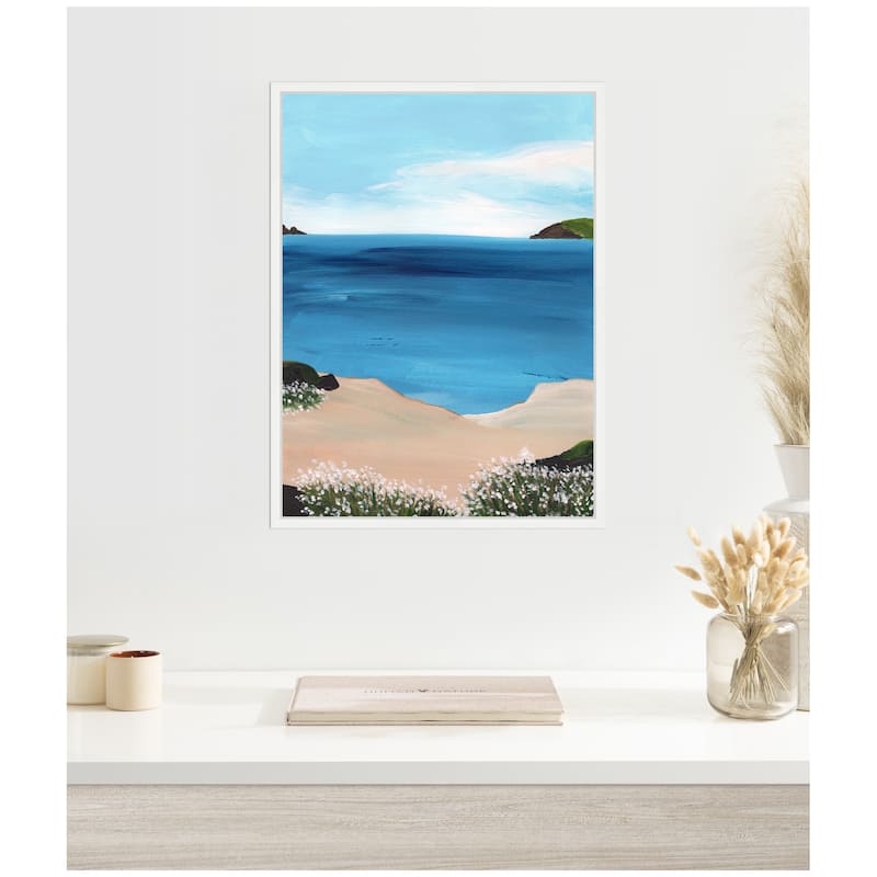 Kate and Laurel Sylvie Midday at Sea Framed Canvas by Nikita Jariwala