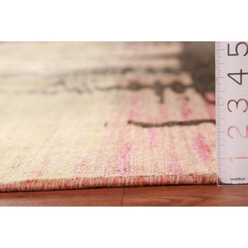 Hand Knotted Oriental 100% Wool Carpet Traditional Animal Pictorial Multi-Colored Art Deco Area Rug - 9' 11'' X 10' 1''