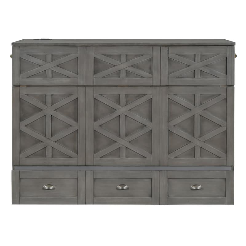Modern Murphy Bed with Storage Drawers