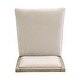 preview thumbnail 25 of 43, Set of 2 Counter Height Bar Stool, Fabric Upholstered Accent Chair, Wooden Frame Island Dining Chair, Bistro High Bar Chair