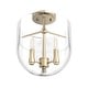 preview thumbnail 8 of 6, Hunter Sacha 3-Light Semi-Flush Mount Ceiling Light w/ Clear Glass - Entry, Dining Room, Kitchen Table - Modern, Low-Profile