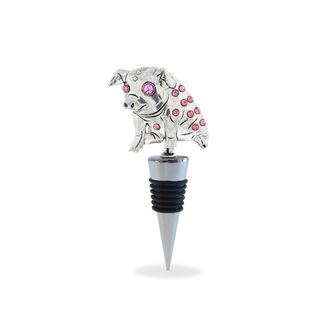 Cheers Pig Metal Wine Stopper - Elegant Vacuum Seal Reusable - 5 Inches