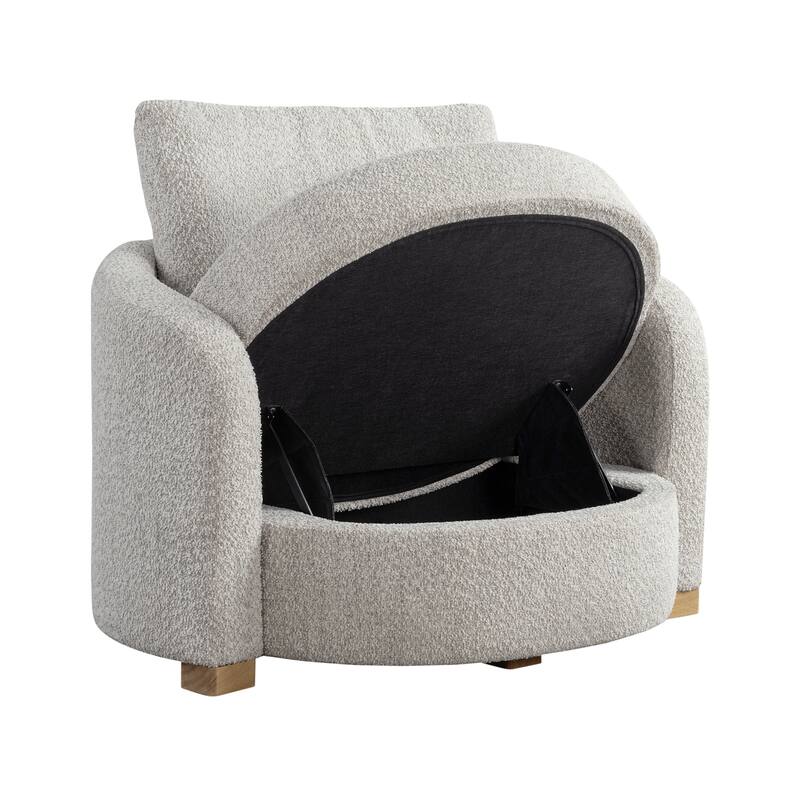 Studio Living Myers Large Accent Chair in Boucle Fabric