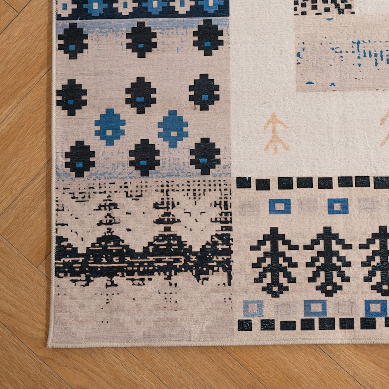 Soft and Non-Slip Machine-Washable Foldable Multi-Use Area Rug