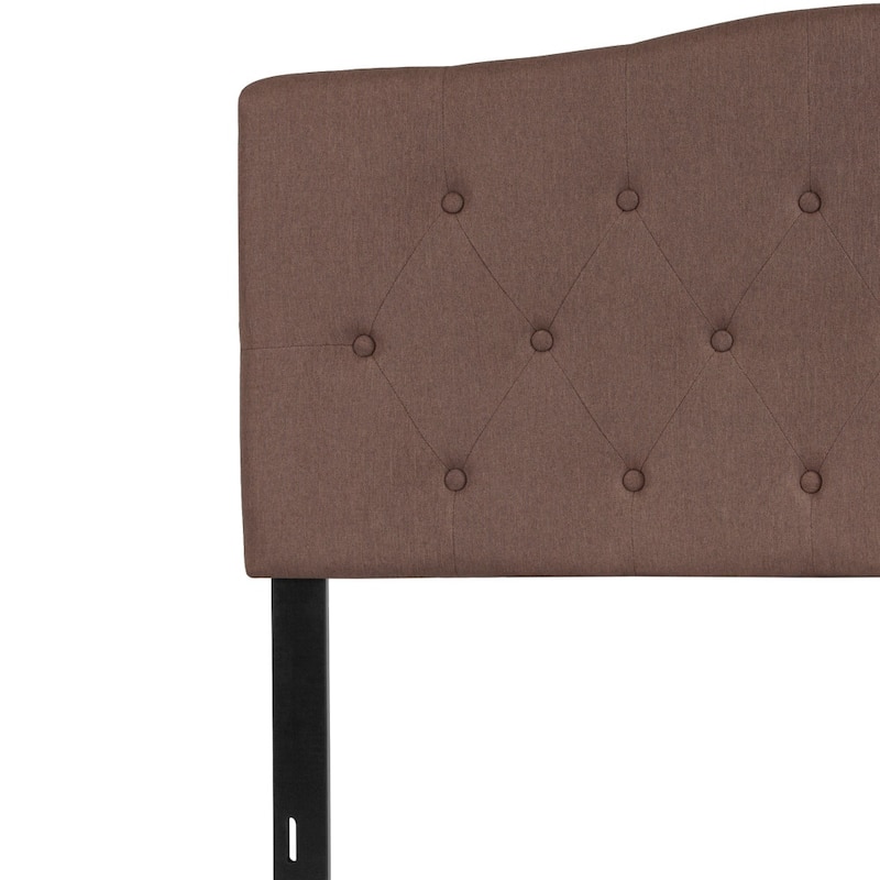 Arched Button Tufted Upholstered Headboard