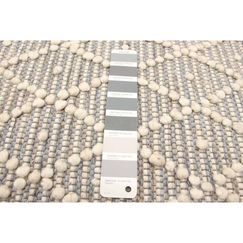 ECARPETGALLERY Braid weave Sienna Grey Wool Rug - 5'1 x 8'0