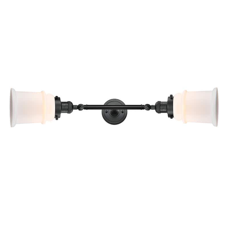 Innovations Lighting Canton 2 Light 25" Wide Bathroom Vanity Light - Matte Black / Matte White